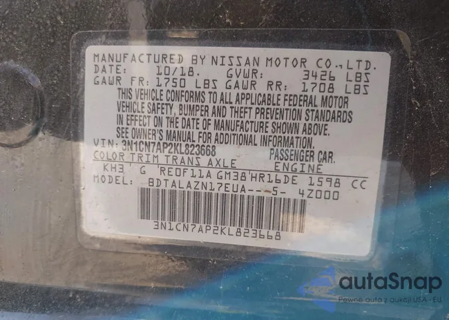 3N1CN7AP2KL823668: 39202677