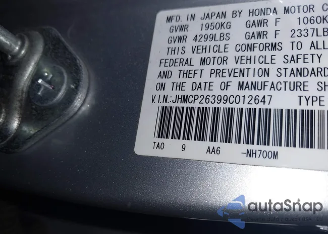 JHMCP26399C012647: 39222921