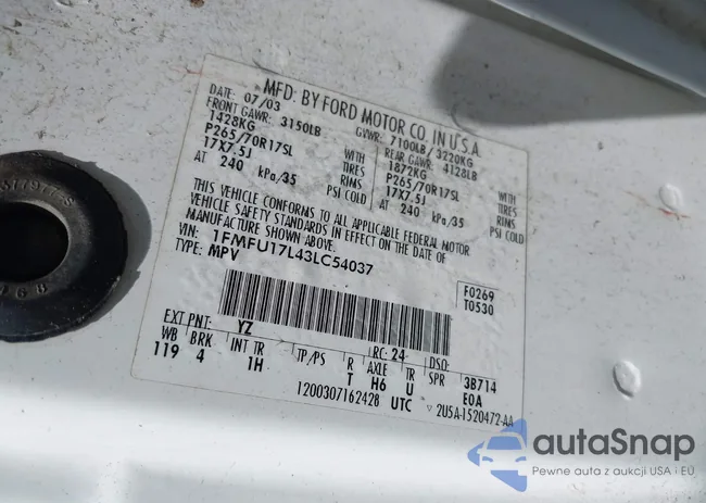 1FMFU17L43LC54037: 39225441