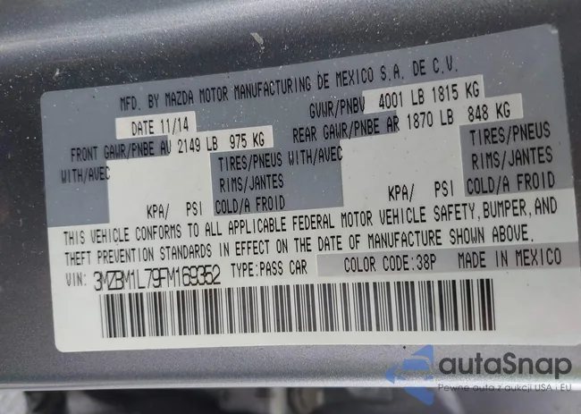 3MZBM1L79FM169352: 39226548