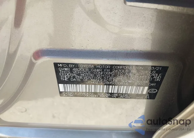 JTHGZ1E28M5020816: 39234772