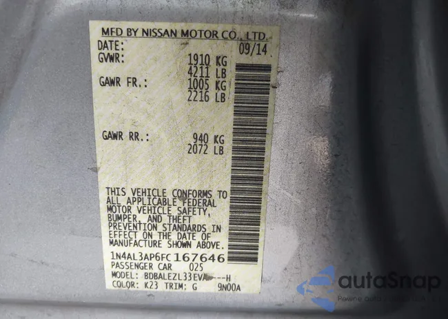 1N4AL3AP6FC167646: 39242071