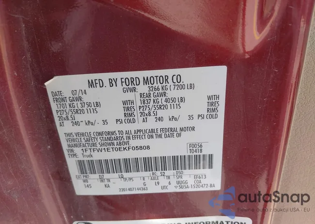 1FTFW1ET0EKF05808: 39241765