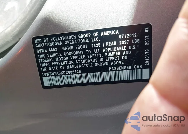 1VWBN7A3XDC006126: 39242949