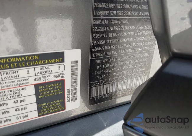 SADCL2FX9JA325458: 39248517