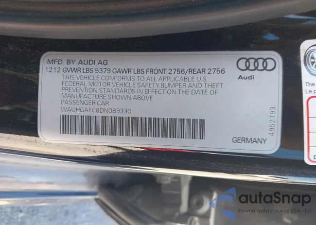 WAUHGAFC8DN089330: 39249988