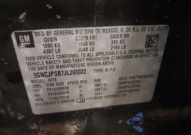 3GNCJPSB7JL293022: 39265053