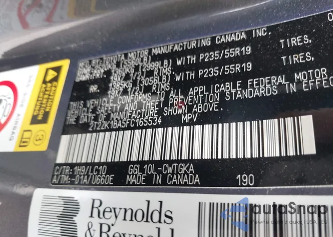 2T2ZK1BA5FC165534: 39267026