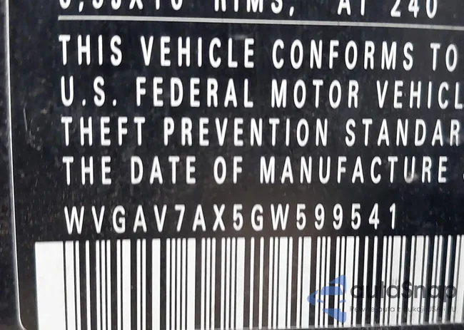 WVGAV7AX5GW599541: 39273367