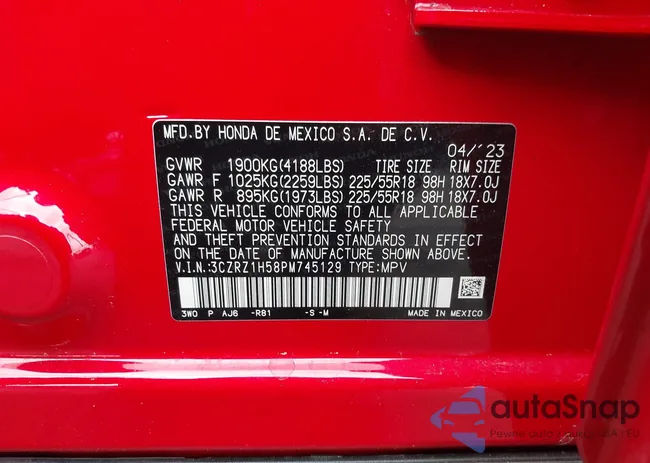 3CZRZ1H58PM745129: 39275972