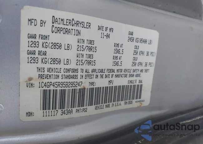 1C4GP45R95B295247: 39289938