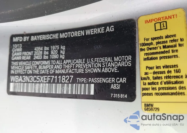 WBA3N3C5XEF711827: 39297332