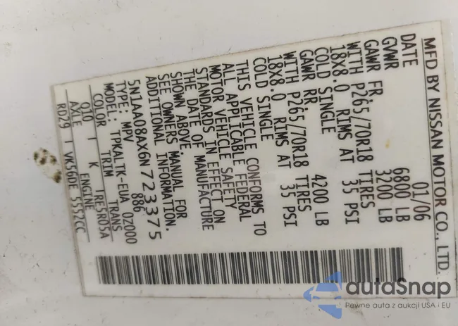 5N1AA08AX6N723375: 39296461