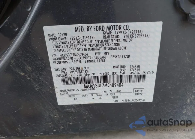 MAJ6S3GL7MC409404: 39299387