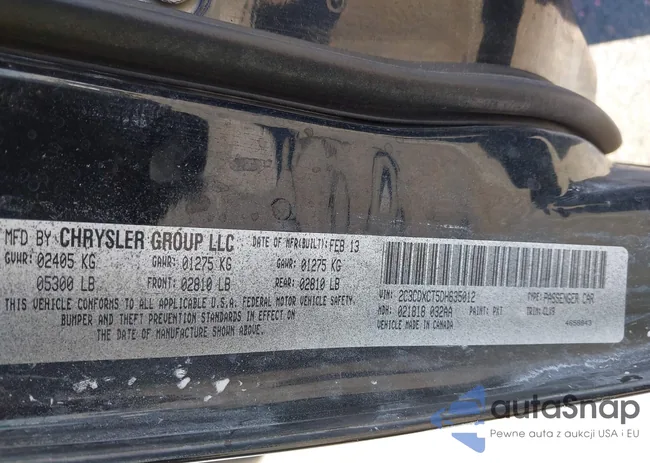 2C3CDXCT5DH635012: 39304690