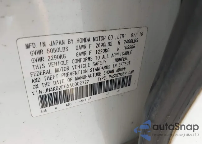 JH4KB2F65AC002772: 39307769