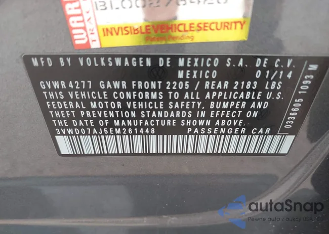 3VWD07AJ5EM261448: 39324609