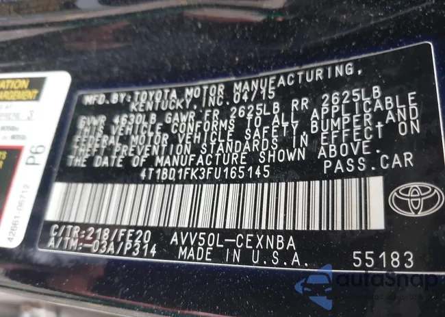 4T1BD1FK3FU165145: 39335052