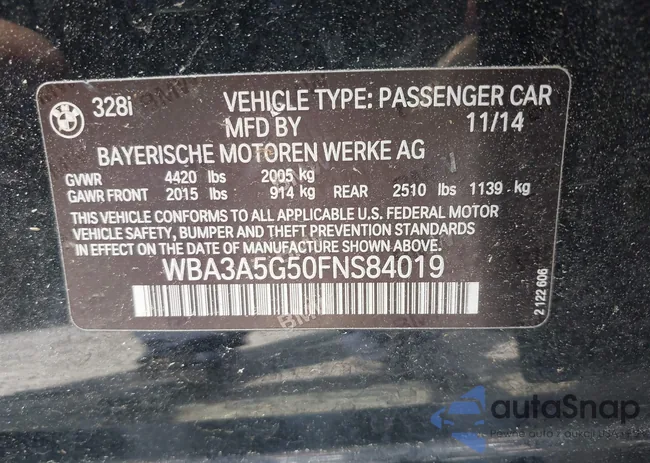 WBA3A5G50FNS84019: 39342193