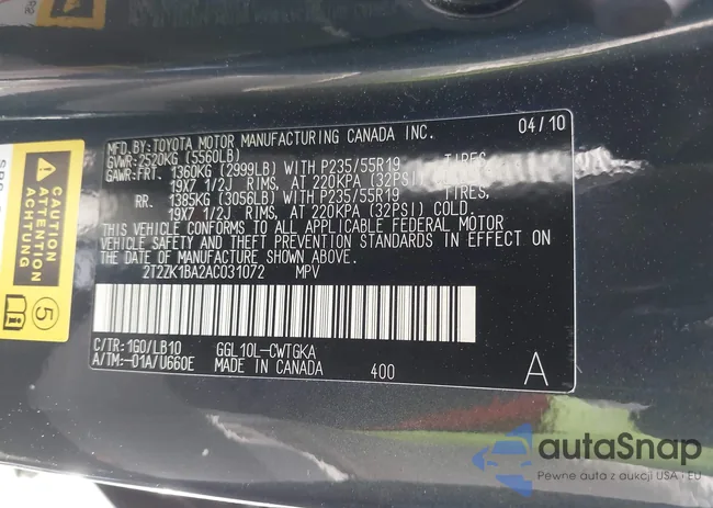 2T2ZK1BA2AC031072: 39346208