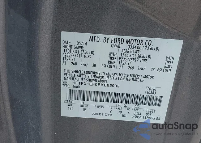 1FTFX1EF0EKE65902: 39353000