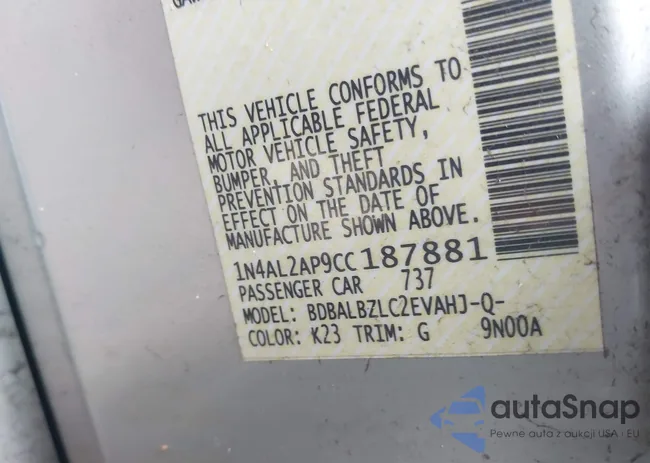 1N4AL2AP9CC187881: 39354897