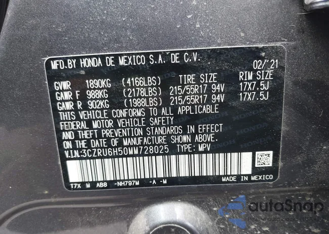 3CZRU6H50MM728025: 39355429