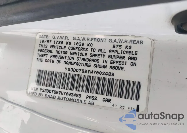 YS3DD78B7W7003488: 39357898