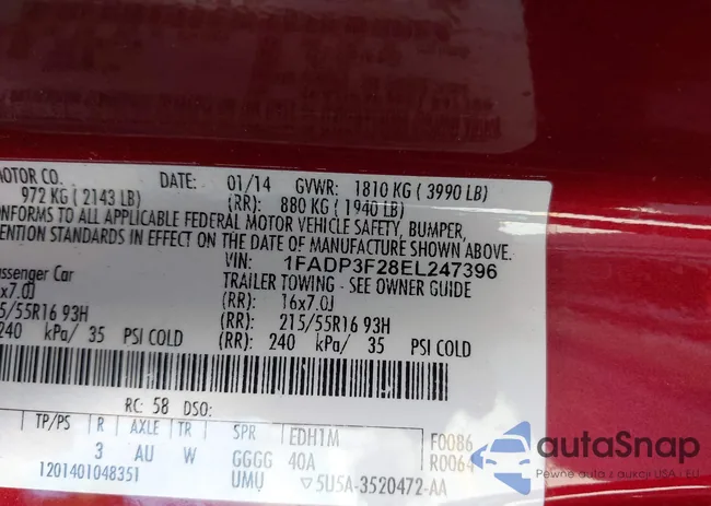 1FADP3F28EL247396: 39369727