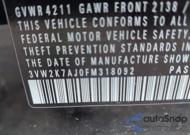 3VW2K7AJ0FM318092: 39370818