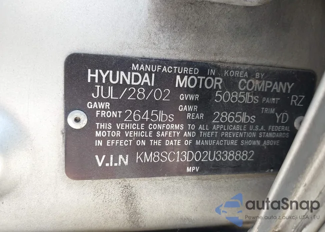 KM8SC13D02U338882: 39373528