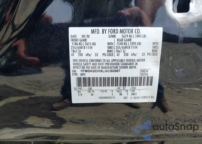 1FMSK8DH9LGC86987: 39376015