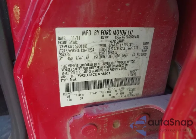 1FT7W2BT5CEA78801: 39377642