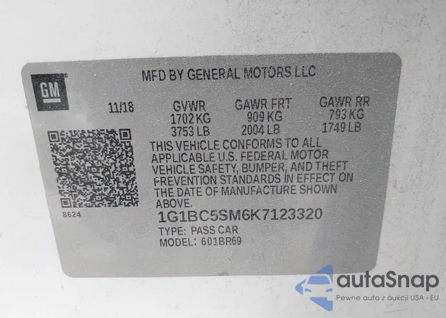 1G1BC5SM6K7123320: 39379676