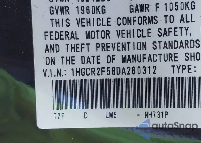 1HGCR2F58DA260312: 39389843