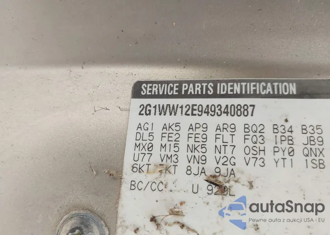 2G1WW12E949340887: 39404025
