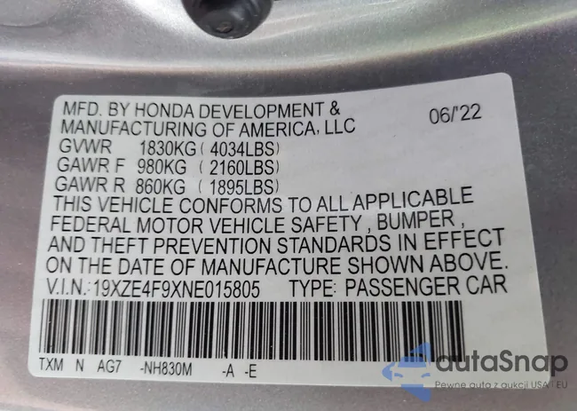 19XZE4F9XNE015805: 39406469