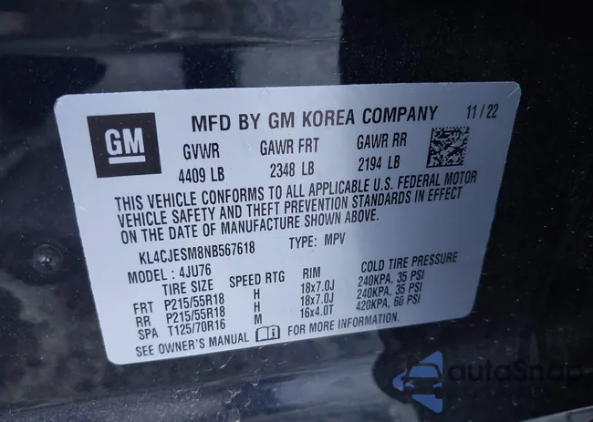 KL4CJESM8NB567618: 39405953