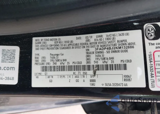 3FADP4BJ2KM132886: 39415354