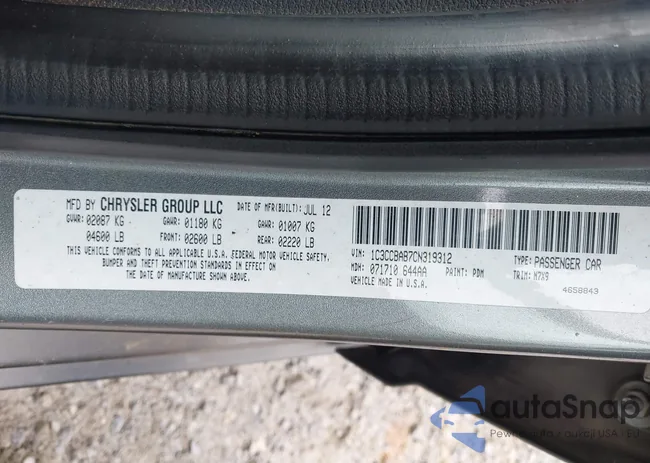 1C3CCBAB7CN319312: 39417372