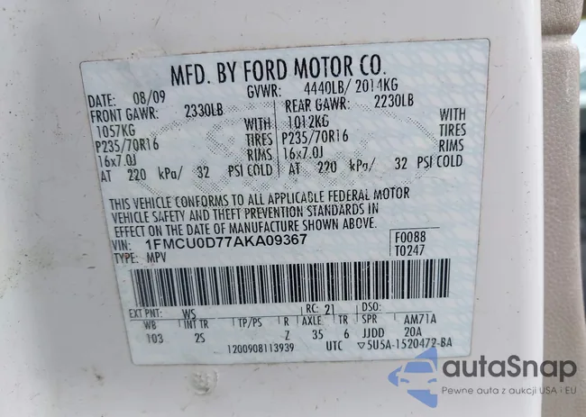 1FMCU0D77AKA09367: 39423617