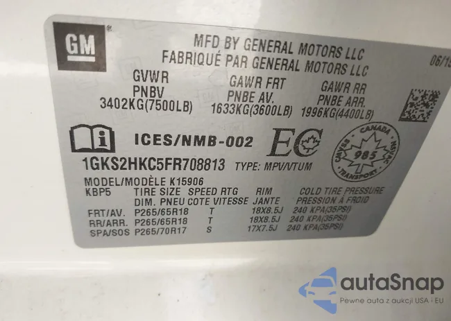 1GKS2HKC5FR708813: 39426871