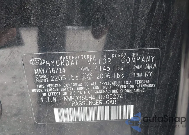 KMHD35LH4EU205274: 39433356