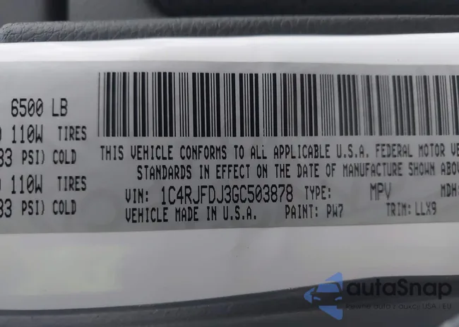 1C4RJFDJ3GC503878: 39433541