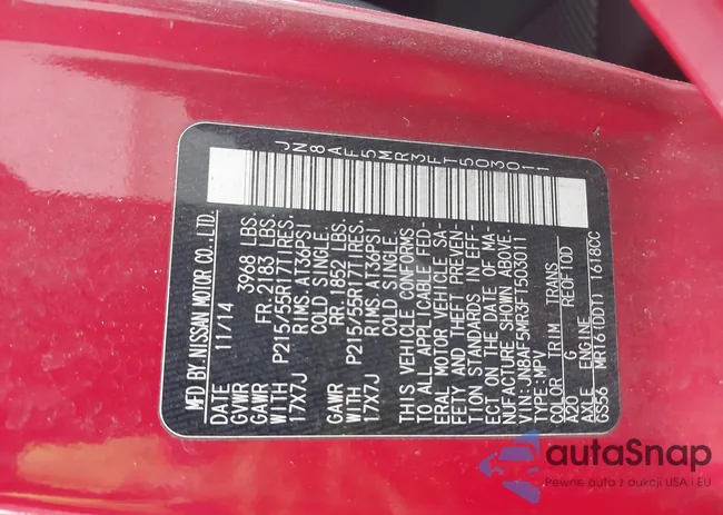 JN8AF5MR3FT503011: 39449341