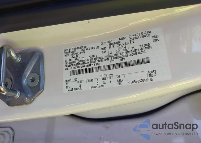 1FMCU0J9XHUE18306: 39453387