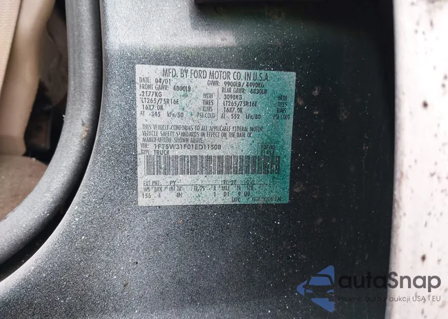 1FTSW31F01ED11508: 39455409