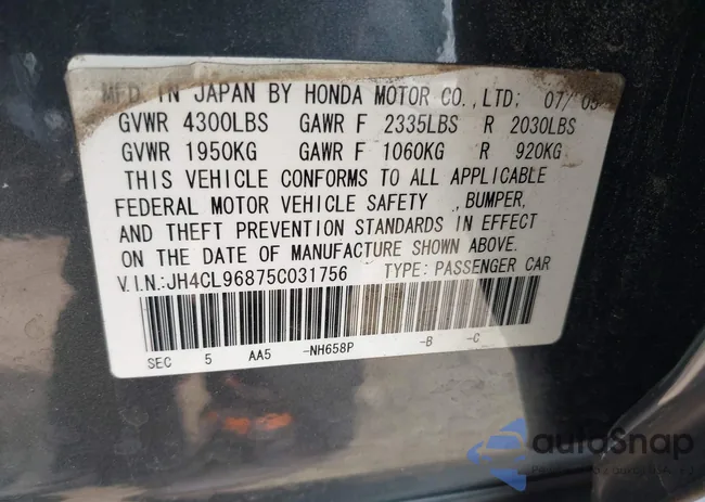 JH4CL96875C031756: 39457588