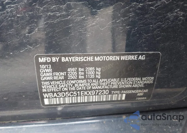 WBA3D5C51EKX97230: 39459741