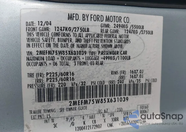 2MEFM75W85X631039: 39461744